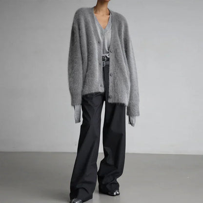 Cardigan Mohair hiver style